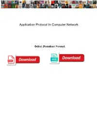 Application Protocol in Computer Network