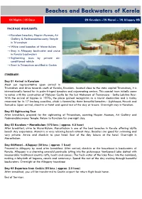 Beaches and Backwaters of Kerela