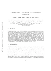 Catching Crabs: a Case Study in Local-Scale English Conservation