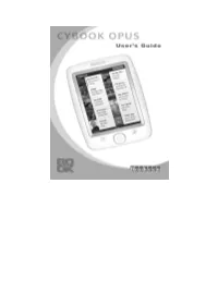 Cybook Opus User's Guide