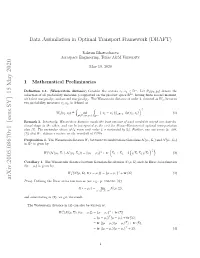 Data Assimilation in Optimal Transport Framework