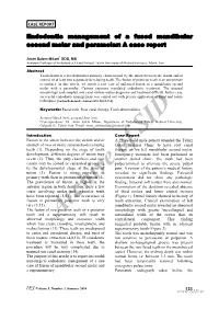 Endodontic Management of a Fused Mandibular Second Molar and Paramolar: a Case Report