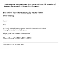 Ensemble Flood Forecasting by Neuro‑Fuzzy Inferencing