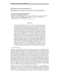 Information Geometry of Orthogonal Initializations and Training