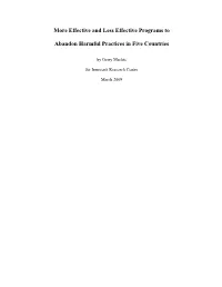 More Effective and Less Effective Programs to Abandon Harmful