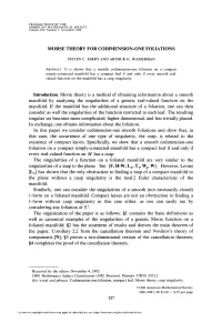 Morse Theory for Codimension-One Foliations