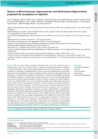 AR TICLE Genera in Bionectriaceae, Hypocreaceae, and Nectriaceae