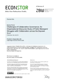 Challenges of Collaborative Governance: an Organizational Discourse Study of Public Managers’ Struggles with Collaboration Across the Daycare Area Phd Series, No