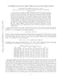 Low Hubble Constant from Type Ia Supernovae by Van Den Bergh's