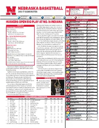 Nebraska Basketball at No