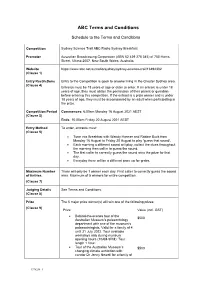 Terms and Conditions