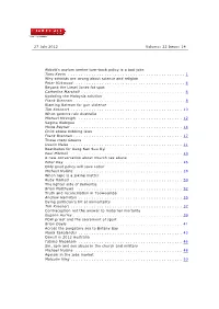 27 July 2012 Volume: 22 Issue: 14 Abbott's Asylum