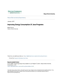 Improving Energy Consumption of Java Programs