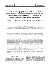 Models of Open Populations with Space-Limited Recruitment In