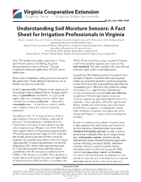 Understanding Soil Moisture Sensors: a Fact Sheet for Irrigation Professionals in Virginia David J