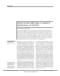 WHAT DOES Fmri TELL US ABOUT NEURONAL ACTIVITY?