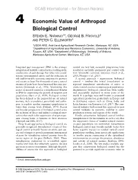 4 Economic Value of Arthropod Biological Control