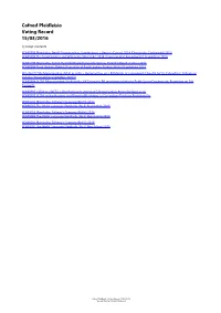 Cofnod Pleidleisio Voting Record 15/03/2016