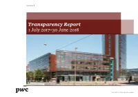 Pwc Finland Transparency Report for Financial Year 2018