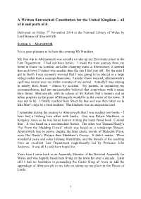 A Written Entrenched Constitution for the United Kingdom – All of It and Parts of It
