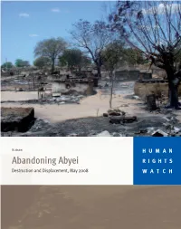 Abandoning Abyei RIGHTS Destruction and Displacement, May 2008 WATCH