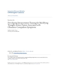 Developing Interpretation Training for Modifying Thought-Action-Fusion Associated with Obsessive-Compulsive Symptoms
