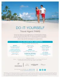 DO-IT-YOURSELF Travel Agent FAMS