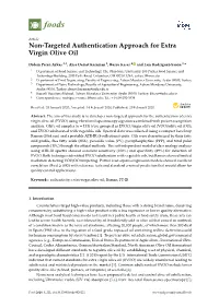 Non-Targeted Authentication Approach for Extra Virgin Olive Oil