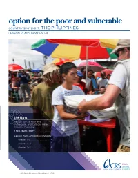 Option for the Poor and Vulnerable Lesson Plan: the Philippines