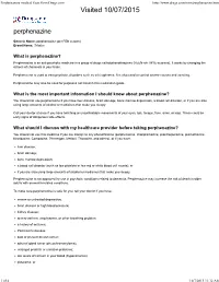 Perphenazine Medical Facts from Drugs.Com Visited 10/07/2015