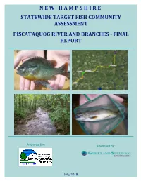 Piscataquog River Target Fish Community Report.Pdf