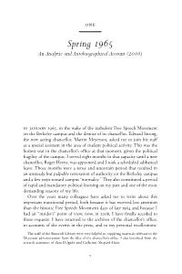 Spring 1965 an Analytic and Autobiographical Account (2008)