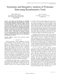 Systematic and Integrative Analysis of Proteomic Data Using Bioinformatics Tools