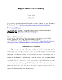 The Distinction Between Falsification and Rejection in the Demarcation