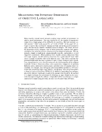 Measuring the Intrinsic Dimension