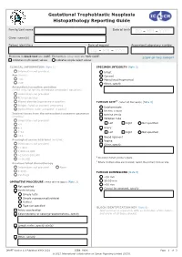 Proforma for Histopathology Reporting