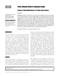 Trace Element Levels in Alopecia Areata