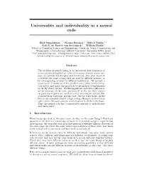 Universality and Individuality in a Neural Code