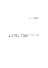 Arithmetic Intersection Theory Over Adelic Curves