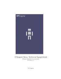 Cfengine Nova Technical Supplement Cfengine Enterprise Documentation for Version 2.0