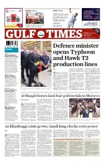 Defence Minister Opens Typhoon and Hawk T2 Production Lines