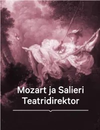 Mozart Ja Salieri Teatridirektor NIKOLAI RIMSKI-KORSAKOV MOZART JA SALIERI