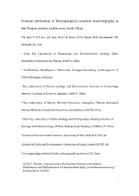 Permian (Artinskian to Wuchapingian) Conodont Biostratigraphy in the Tieqiao Section, Laibin Area, South China