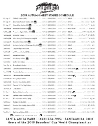 SAA19 Stakes Schedule.Indd