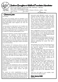 Seaborn Broughton & Walford Foundation Newsletter