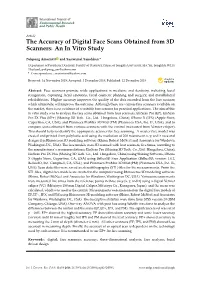 The Accuracy of Digital Face Scans Obtained from 3D Scanners: an in Vitro Study