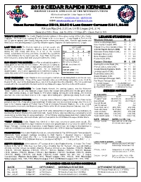 2019 Cedar Rapids Kernels