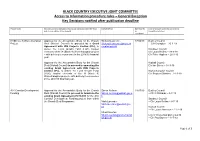 BLACK COUNTRY EXECUTIVE JOINT COMMITTEE Access to Information Procedure Rules – General Exception Key Decisions Notified After Publication Deadline