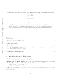 Carleson Measures and $ H^{P} $ Interpolating Sequences in The