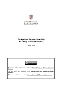 Context and Compositionality